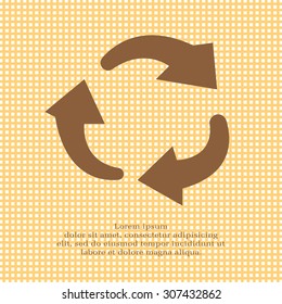 rotation arrows in a circle web icon. vector design