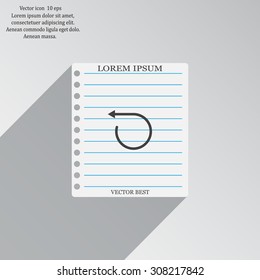 rotation arrows in a circle web icon. vector design