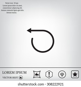 rotation arrows in a circle web icon. vector design