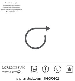 rotation arrows in a circle web icon. vector design