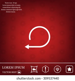 rotation arrows in a circle web icon. vector design