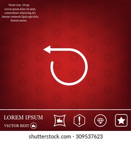 rotation arrows in a circle web icon. vector design
