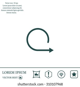 rotation arrows in a circle web icon. vector design