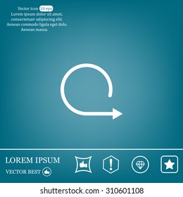 rotation arrows in a circle web icon. vector design