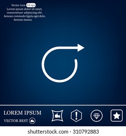 rotation arrows in a circle web icon. vector design