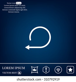 rotation arrows in a circle web icon. vector design