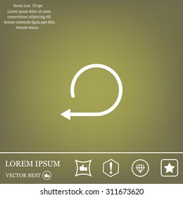 rotation arrows in a circle web icon. vector design