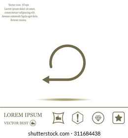 rotation arrows in a circle web icon. vector design