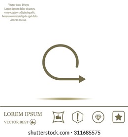 rotation arrows in a circle web icon. vector design