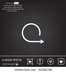 rotation arrows in a circle web icon. vector design