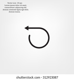 rotation arrows in a circle web icon. vector design