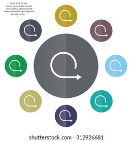rotation arrows in a circle web icon. vector design