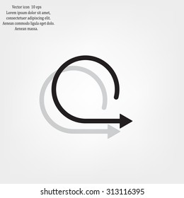 rotation arrows in a circle web icon. vector design