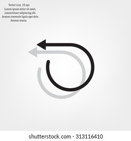 rotation arrows in a circle web icon. vector design