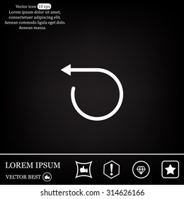 rotation arrows in a circle web icon. vector design