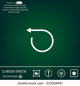 rotation arrows in a circle web icon. vector design