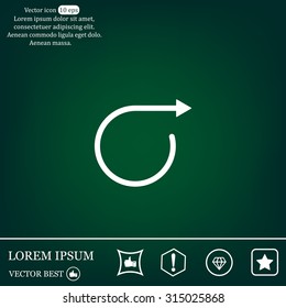 rotation arrows in a circle web icon. vector design