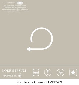 rotation arrows in a circle web icon. vector design