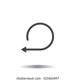rotation arrows in a circle web icon. vector design