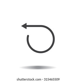 rotation arrows in a circle web icon. vector design