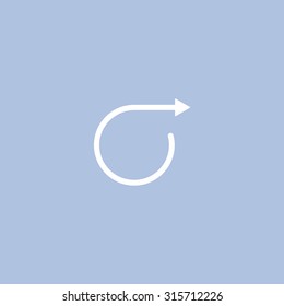 rotation arrows in a circle web icon. vector design