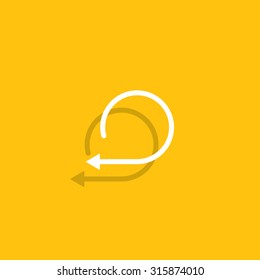 rotation arrows in a circle web icon. vector design