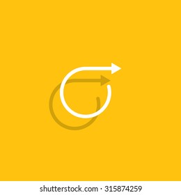 rotation arrows in a circle web icon. vector design