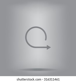 rotation arrows in a circle web icon. vector design