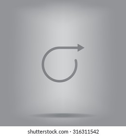 rotation arrows in a circle web icon. vector design