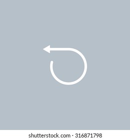 rotation arrows in a circle web icon. vector design