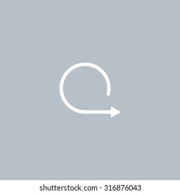 rotation arrows in a circle web icon. vector design