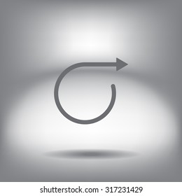 rotation arrows in a circle web icon. vector design