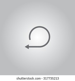 rotation arrows in a circle web icon. vector design