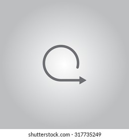 rotation arrows in a circle web icon. vector design
