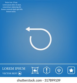 rotation arrows in a circle web icon. vector design