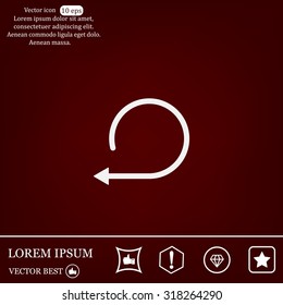 rotation arrows in a circle web icon. vector design