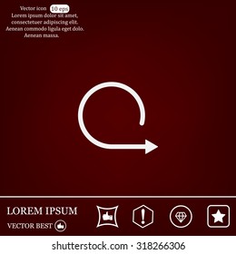 rotation arrows in a circle web icon. vector design