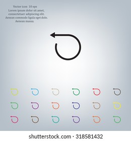 rotation arrows in a circle web icon. vector design