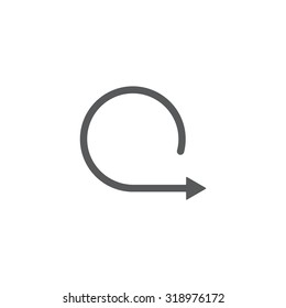 rotation arrows in a circle web icon. vector design