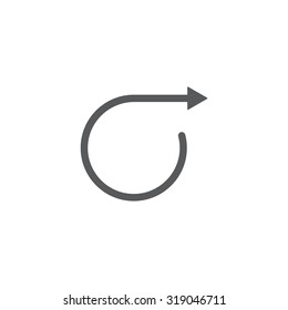 rotation arrows in a circle web icon. vector design