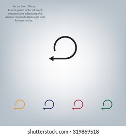 rotation arrows in a circle web icon. vector design