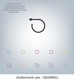 rotation arrows in a circle web icon. vector design