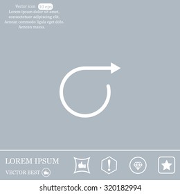 rotation arrows in a circle web icon. vector design