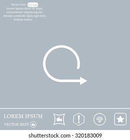 rotation arrows in a circle web icon. vector design