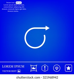 rotation arrows in a circle web icon. vector design