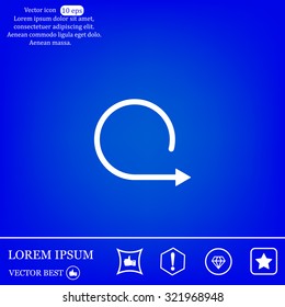 rotation arrows in a circle web icon. vector design
