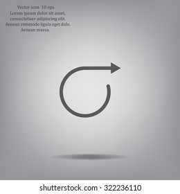 rotation arrows in a circle web icon. vector design