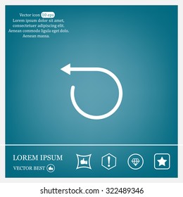 rotation arrows in a circle web icon. vector design