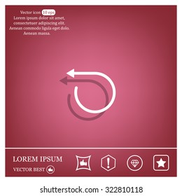rotation arrows in a circle web icon. vector design