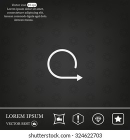 rotation arrows in a circle web icon. vector design